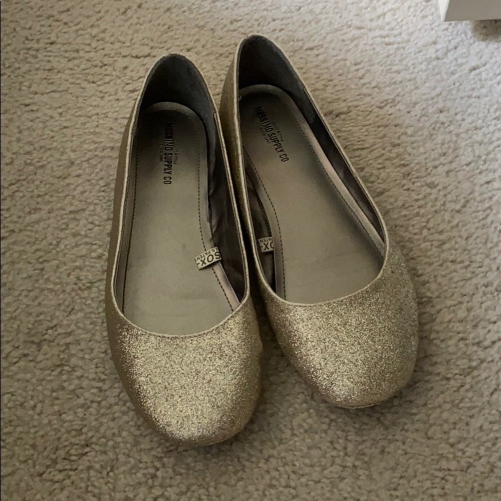 Sparkly Gold Flats